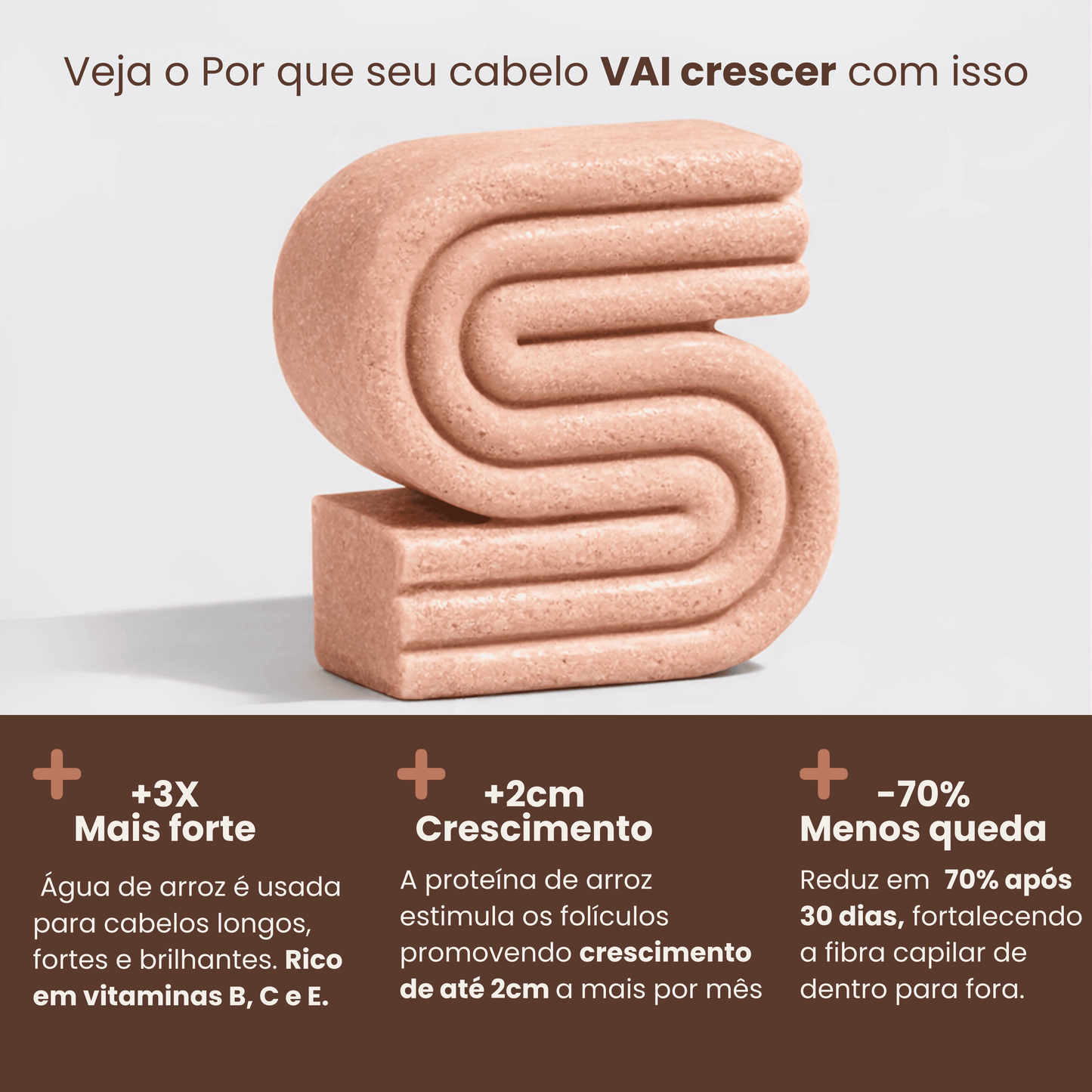Shampoo e condicionador para crescimento e fortalecimento + Sérum Capilar de BRINDE!